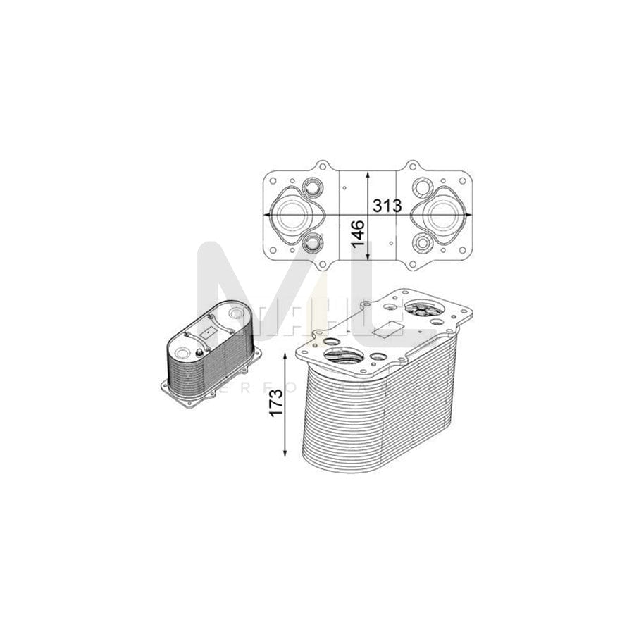 MAHLE ORIGINAL CI 129 000S Intercooler | ML Performance Car Parts