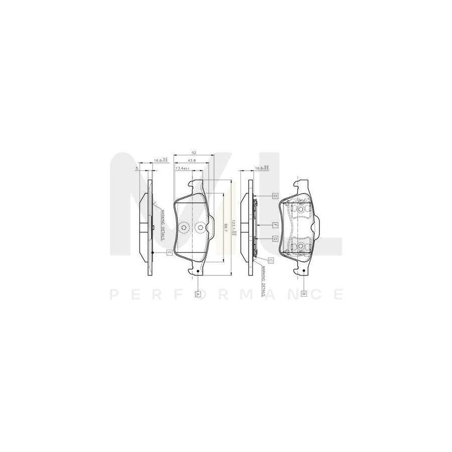Bosch 0986Tb2410 Brake Pad Set Excl. Wear Warning Contact, With Accessories | ML Performance Car Parts