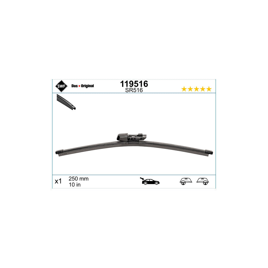 Swf Visioflex Rear 119516 Wiper Blade | ML Performance US Car Parts