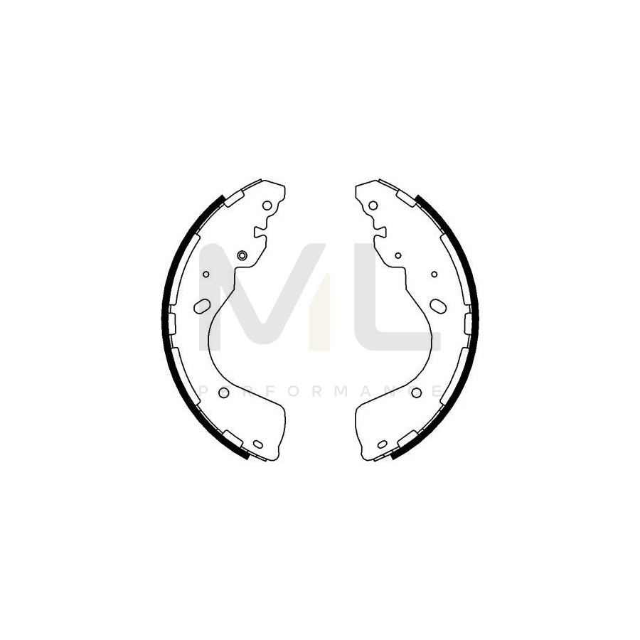 TEXTAR 91076600 Brake Shoe Set without handbrake lever | ML Performance Car Parts