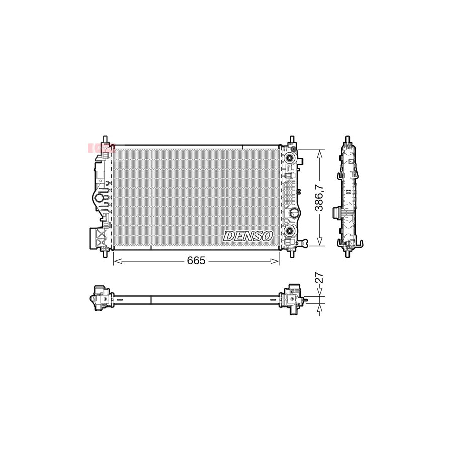 DENSO DRM20126 Engine Radiator