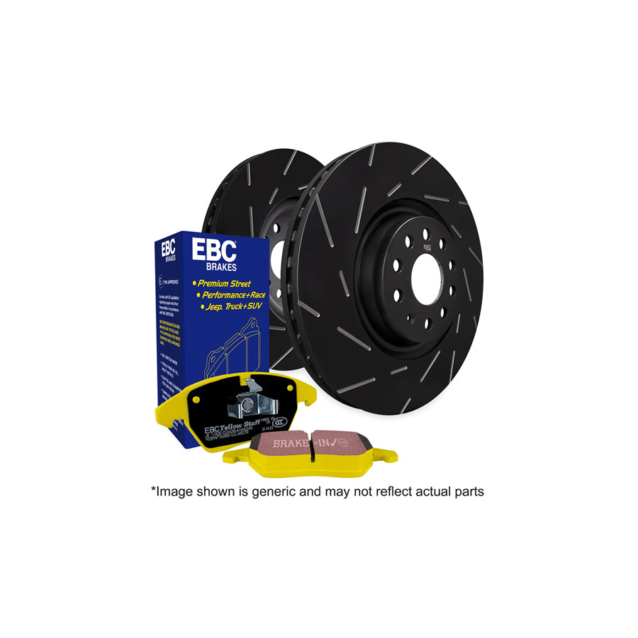 EBC PD08KF022 Alfa Romeo GTV Yellowstuff Front Brake Pad & USR Disc Kit - Girling/TRW Caliper 1 | ML Performance US Car Parts