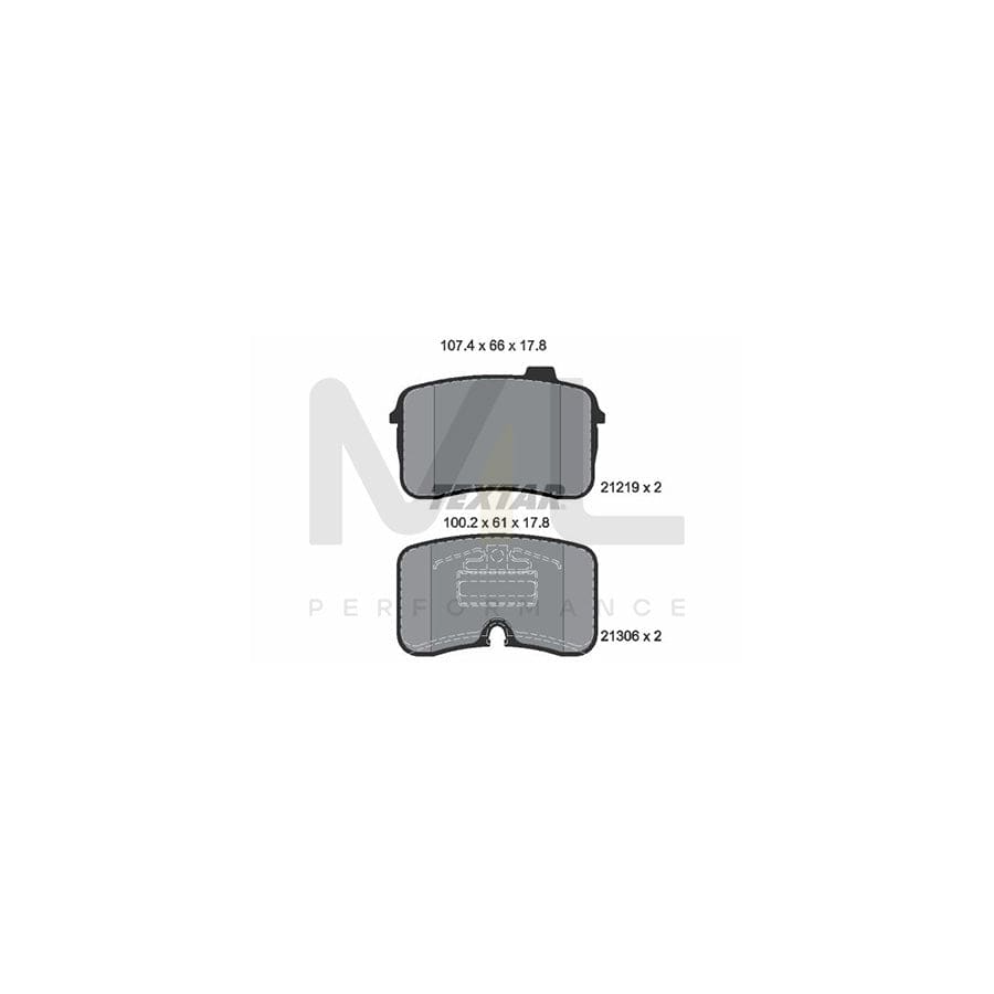 TEXTAR 2121901 Brake pad set prepared for wear indicator | ML Performance Car Parts