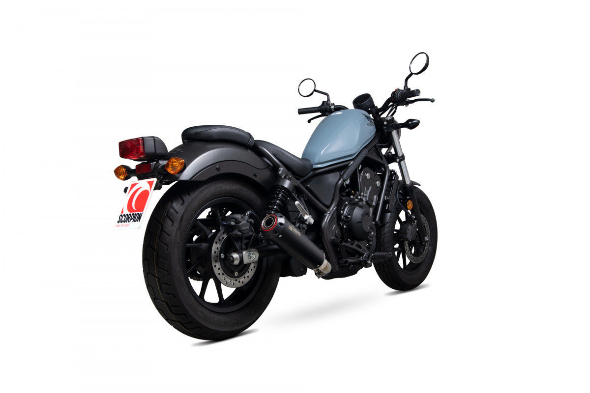 Scorpion PHA191BCER Honda CMX500 (Rebel) Red Power Slip-On - Black Ceramic Coated Sleeve | ML Performance US US