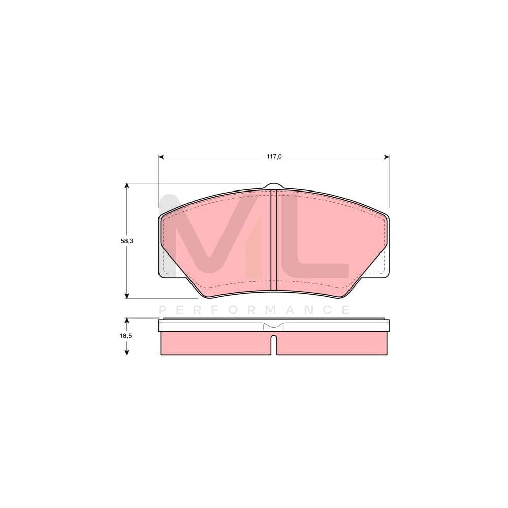 TRW Gdb349 Brake Pad Set Not Prepared For Wear Indicator | ML Performance Car Parts