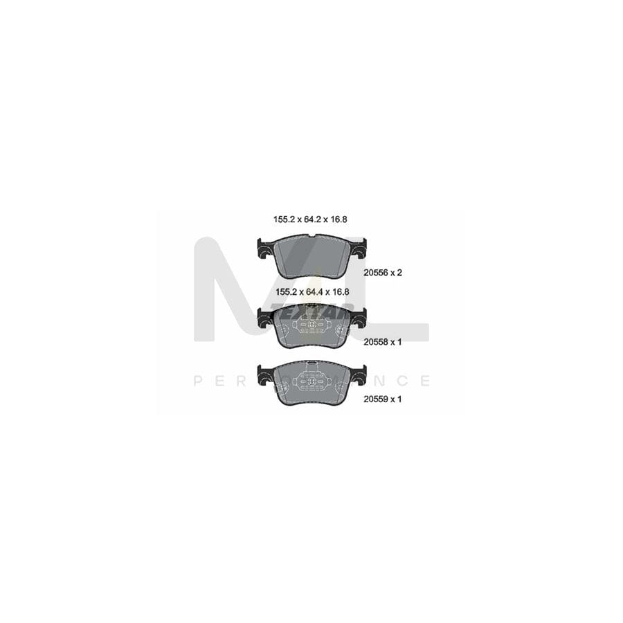 TEXTAR 2055601 Brake pad set with acoustic wear warning | ML Performance Car Parts