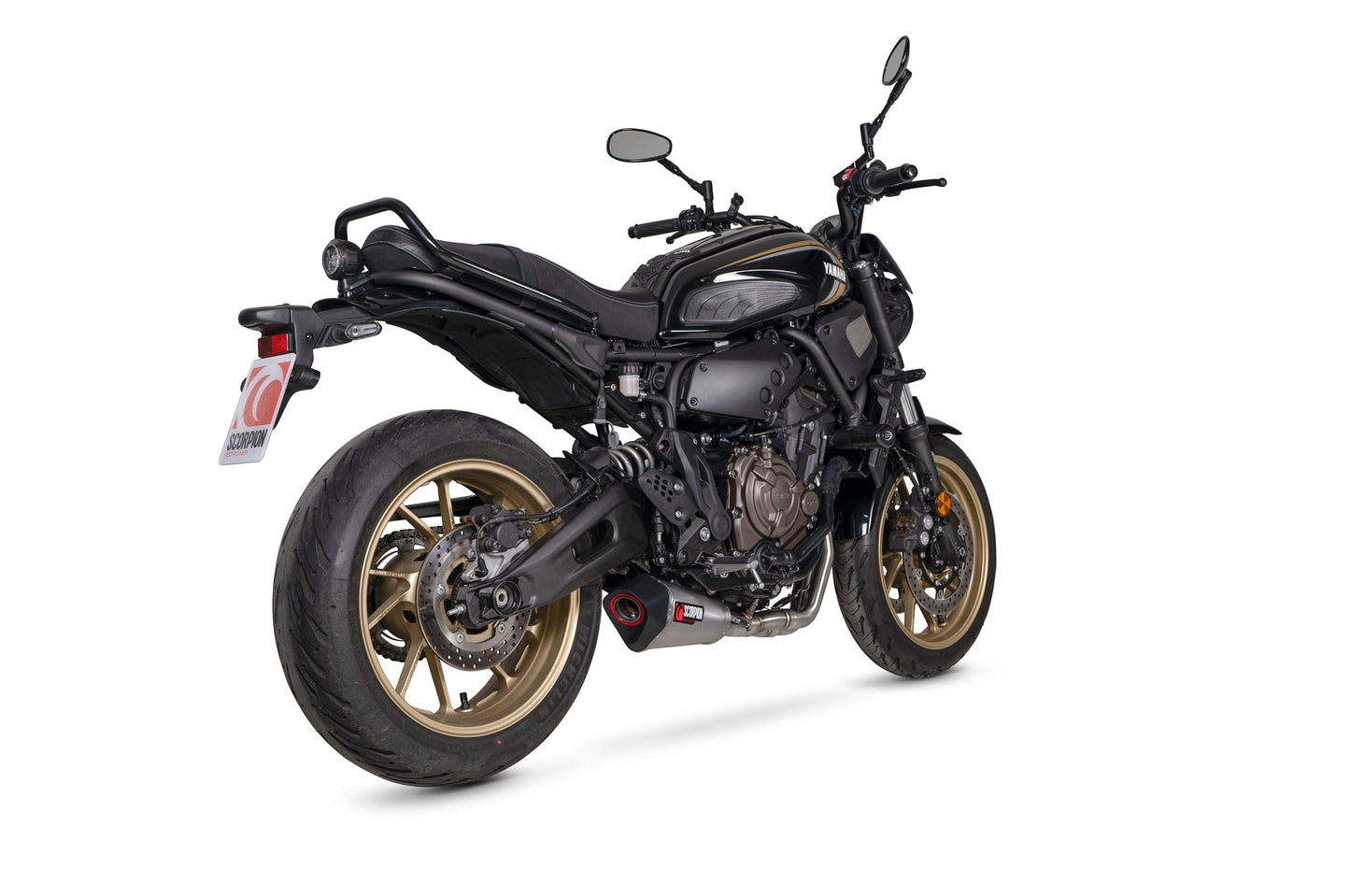 Scorpion RYA123SYSSEO Yamaha XSR 700 Serket Taper Full System - Brushed Stainless Steel Sleeve | ML Performance US US
