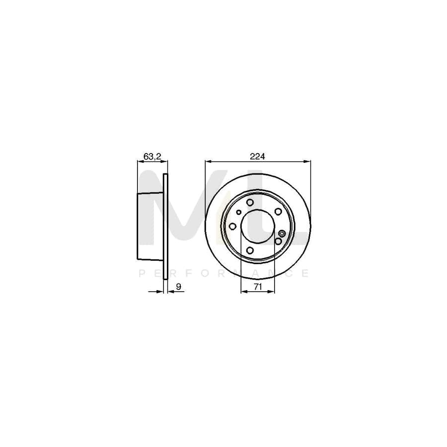 BOSCH 0 986 478 141 Brake Disc for CITROEN XM Solid, Oiled | ML Performance Car Parts