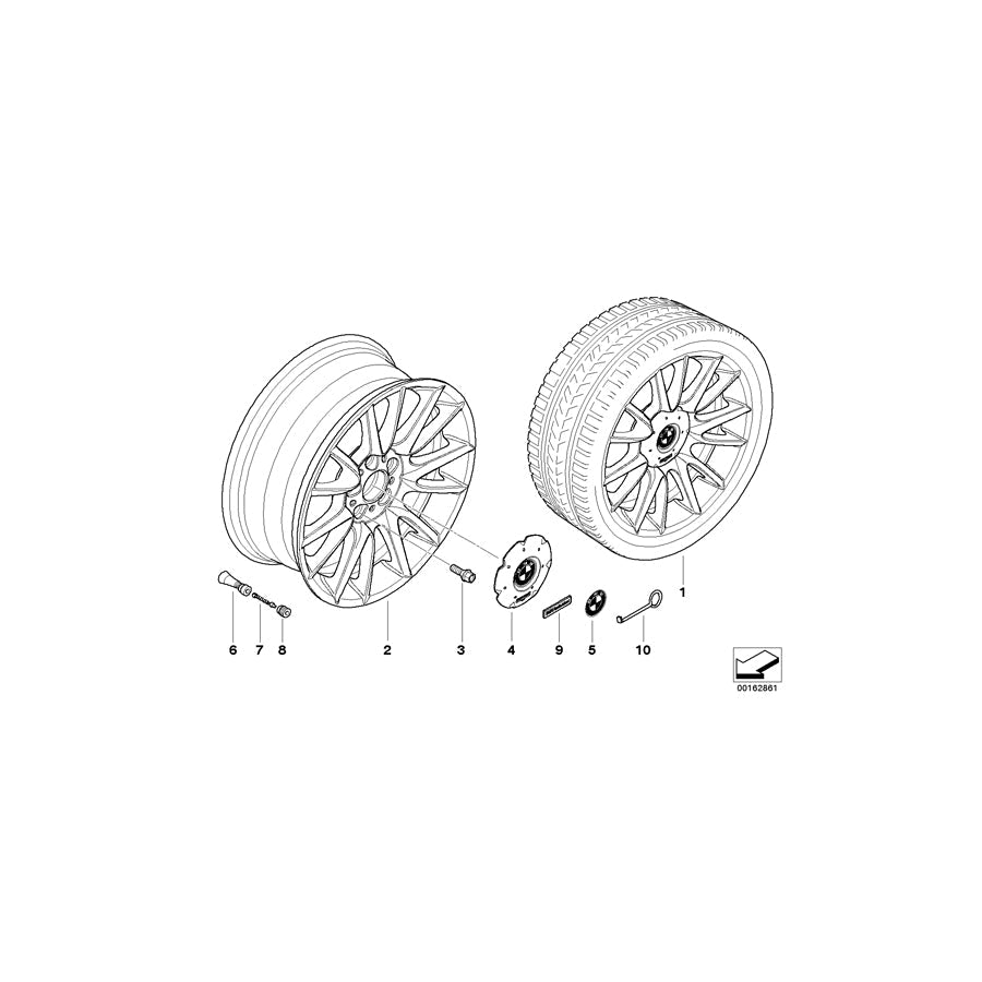 Genuine BMW 36118037352 E93 E92 Light Alloy Rim 9JX19 ET:39 (Inc. 330i, 320d & 330d) | ML Performance US Car Parts