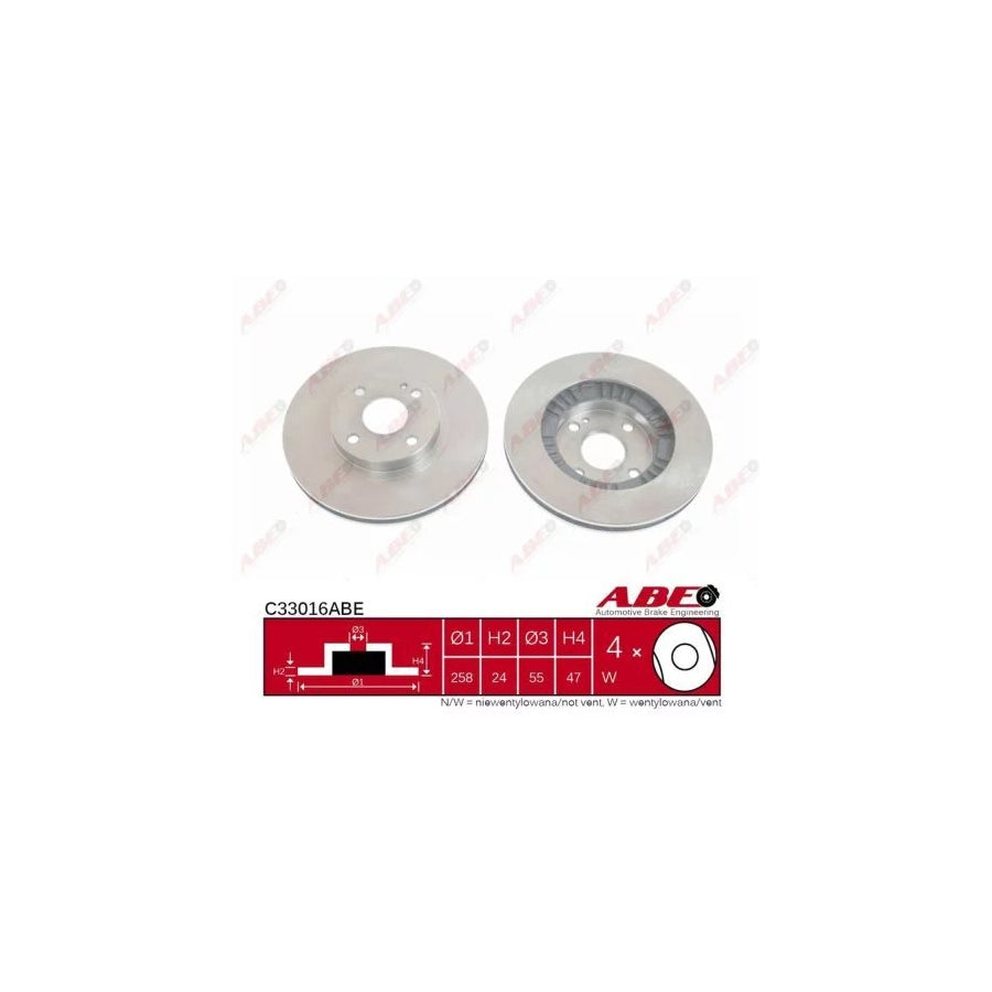 ABE C33016ABE Brake Disc for Mazda 323