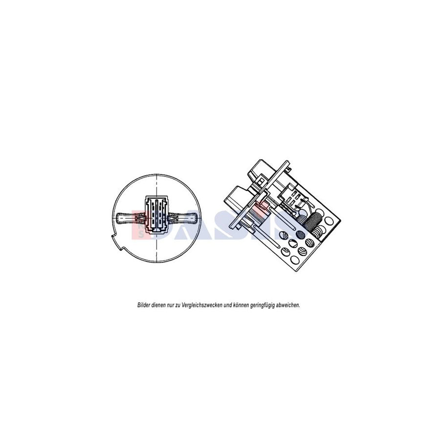 AKS Dasis 700122N Blower Motor Resistor for Citroen C4