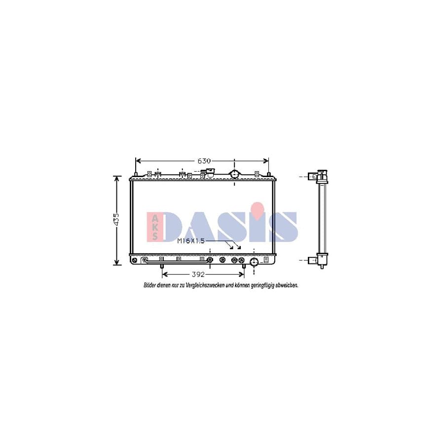 AKS Dasis 560370N Engine Radiator for Hyundai Santamo