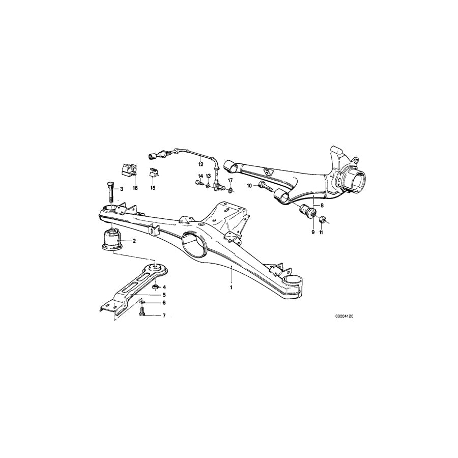 Genuine BMW 33321124234 E28 E23 Trailing Arm, Left (Inc. 733i, 728iS & 528e) | ML Performance US Car Parts