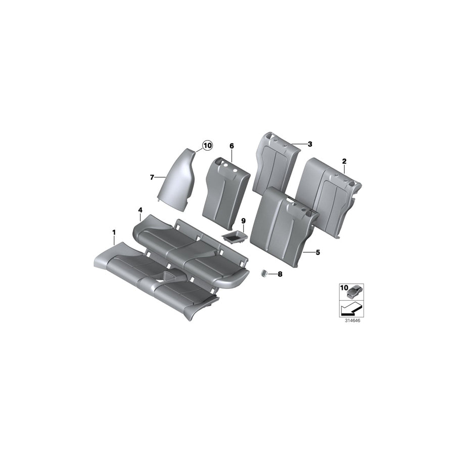 Genuine BMW 52207334340 F32 F21 Oddments Tray OYSTER (Inc. 420i, 114d & M135iX) | ML Performance US