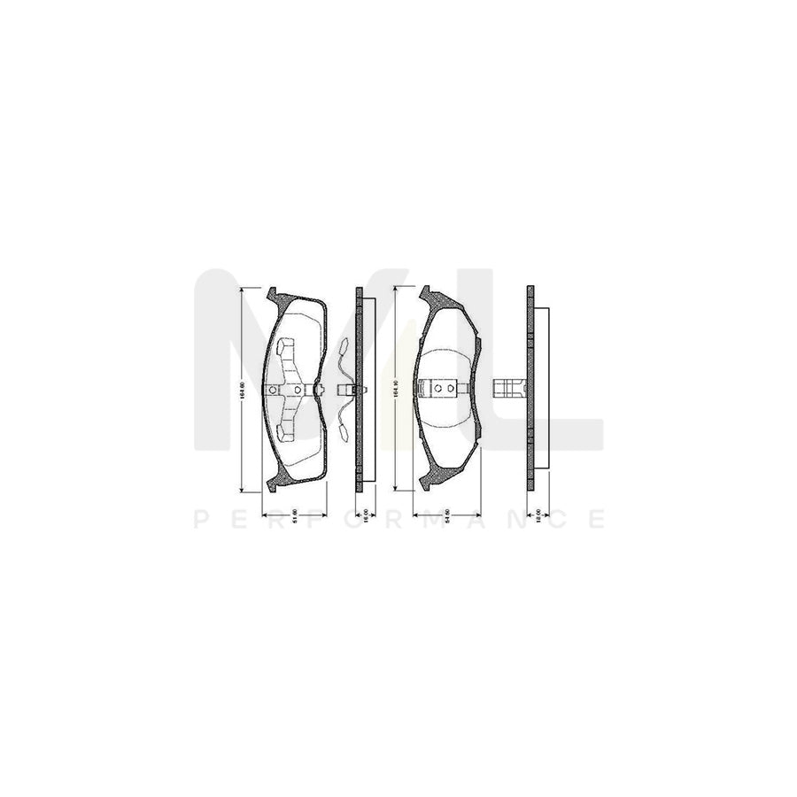 Bosch 0986Tb2302 Brake Pad Set Excl. Wear Warning Contact, With Accessories | ML Performance Car Parts