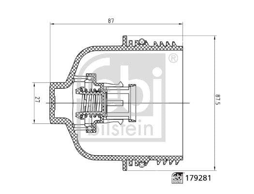 Febi Bilstein 179281 Cover, Oil Filter Housing