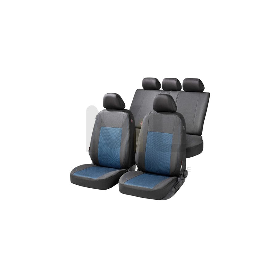 WALSER Ardwell, ZIPP IT Premium 11868 Car seat cover Blue/black, Polyester, Front and Rear
