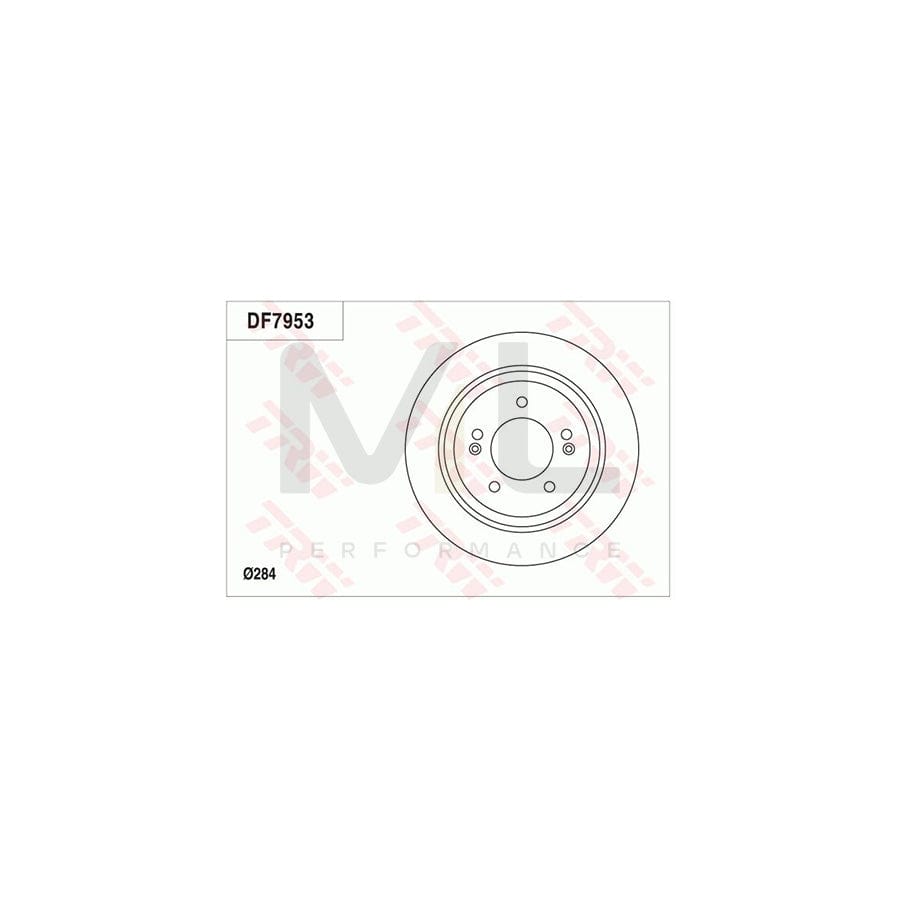 TRW DF7953 Brake Disc Solid | ML Performance Car Parts