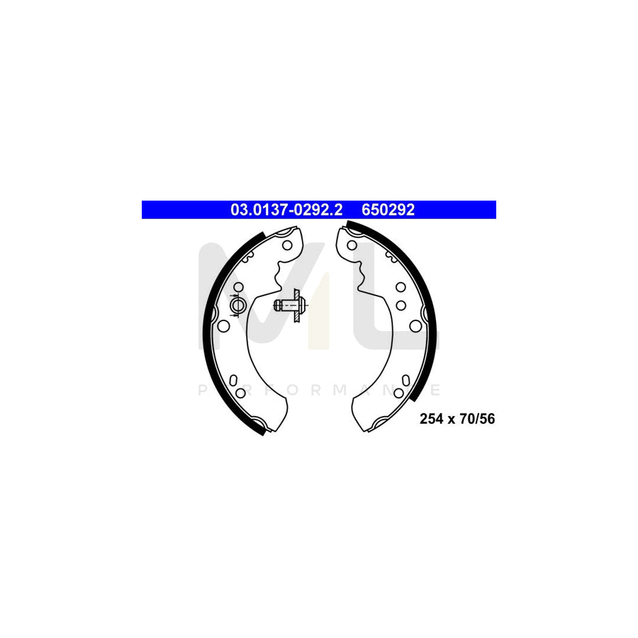 ATE 03.0137-0292.2 Brake Shoe Set for FORD TRANSIT
