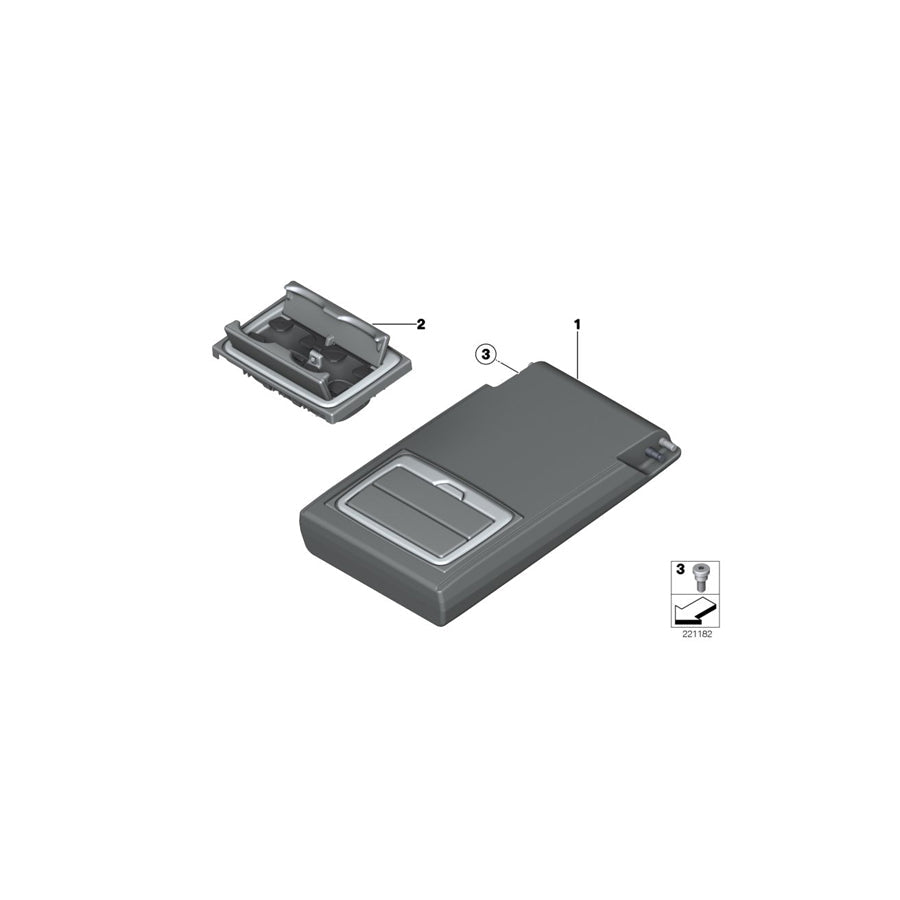 Genuine BMW 52207279540 E71 Armrest, Rear Center CHATEAU (Inc. X6 30dX, X6 40dX & X6 50iX) | ML Performance US Car Parts