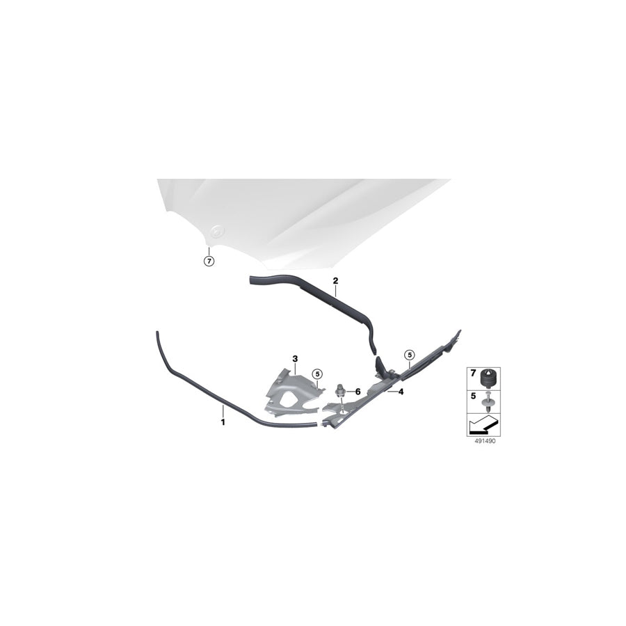 Genuine BMW 51768075323 Sealing Side Panel, Left (Inc. X3 M & X4 M) | ML Performance US Car Parts
