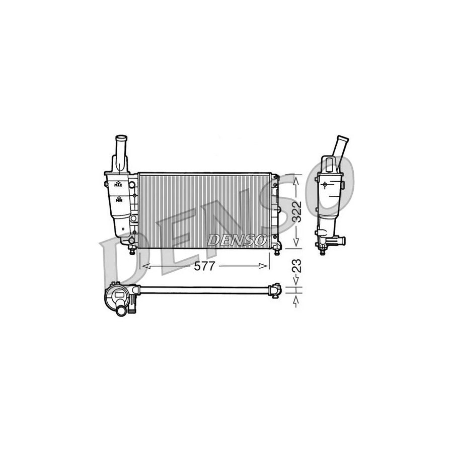 DENSO DRM13004 Engine Radiator for Lancia Y (840)