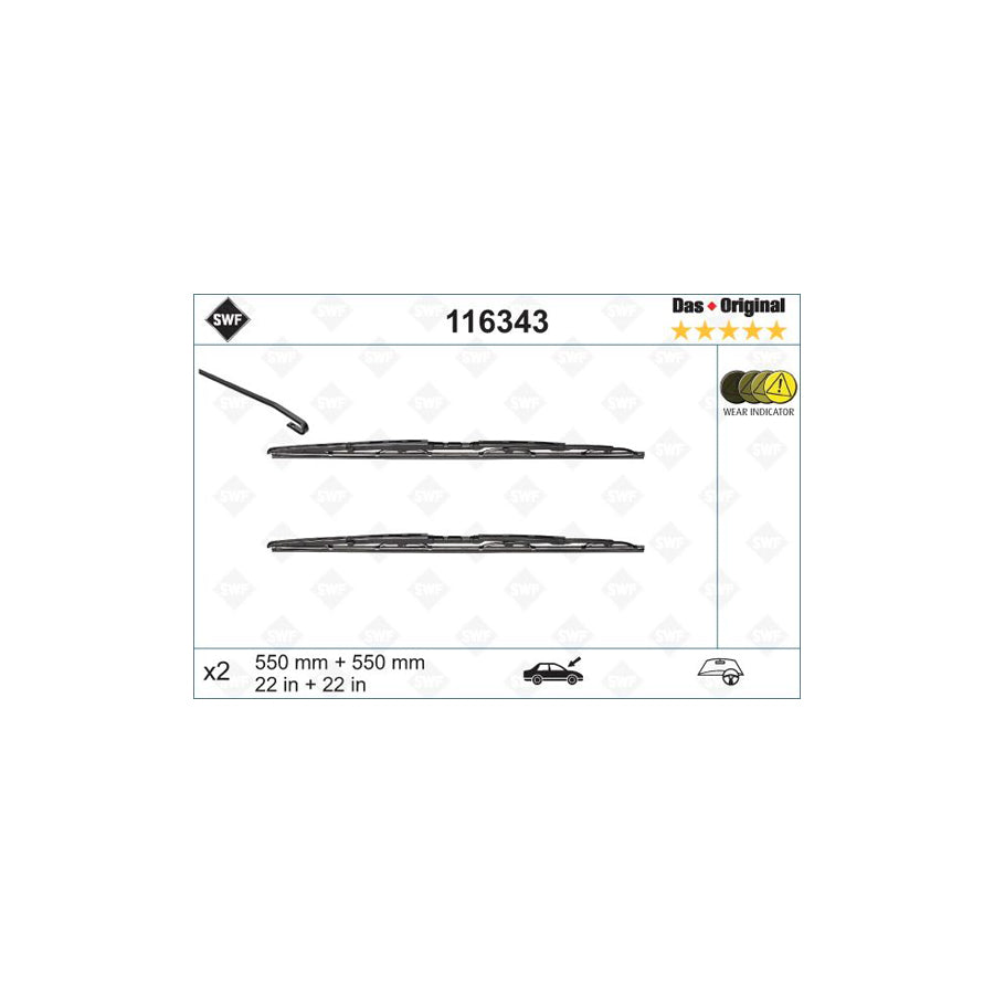 Swf Original 116343 Wiper Blade For Audi A4 | ML Performance US Car Parts