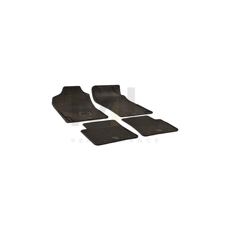 WALSER 50644 Floor mat set Elastomer, Front and Rear, Quantity: 4, Anthracite/Black