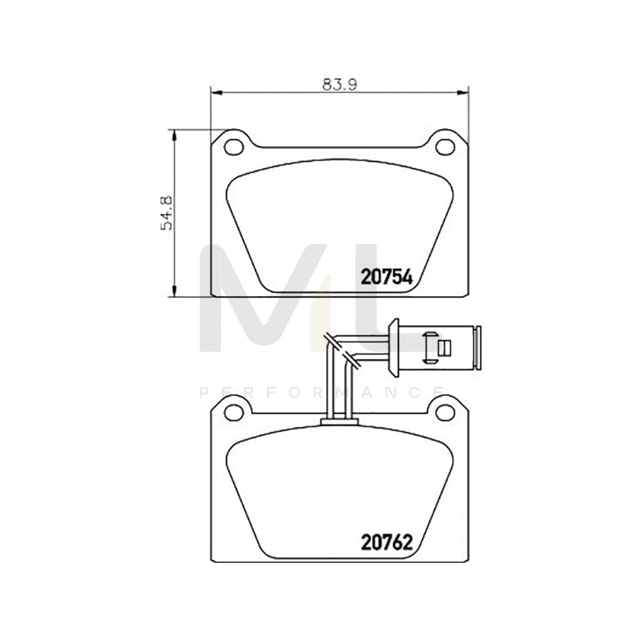 TEXTAR 2075402 Brake pad set with integrated wear warning contact | ML Performance Car Parts
