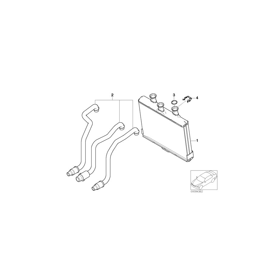 Genuine BMW 64116906270 E66 RR1 Heater Radiator (Inc. 730d, ALPINA B7 & 745d) | ML Performance US Car Parts