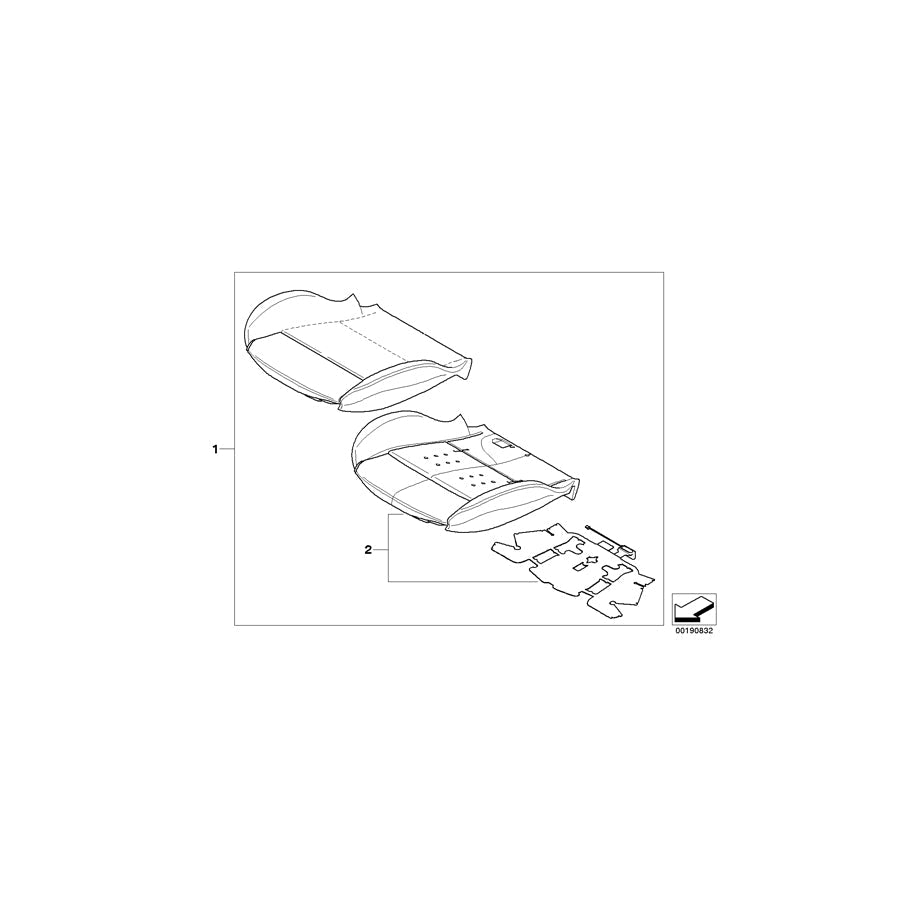 Genuine BMW 52108037950 E85 E86 Seat Upholstery, Leather PERLBEIGE (Inc. Z4 2.5i, Z4 M3.2 & Z4 3.0i) | ML Performance US Car Parts