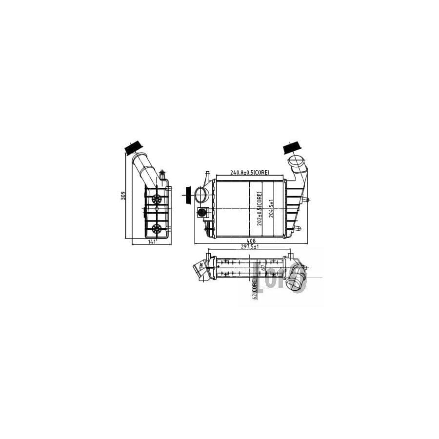 Abakus 0020180002 Intercooler for Alfa Romeo 156