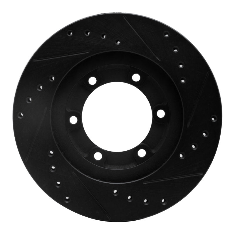 R1 Concepts R1 87-93 Mazda B2600 Front Left Drilled & Slotted Black Brake Rotor