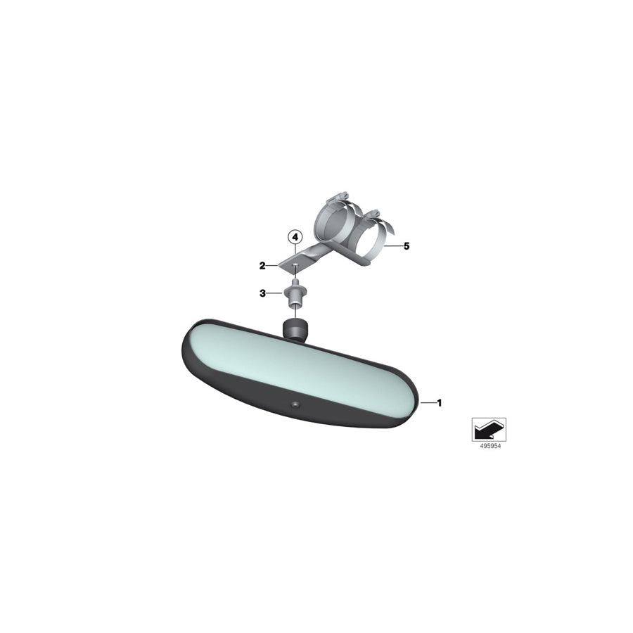 Genuine BMW 51168425222 Interior Mirror (Inc. M6 GT3) | ML Performance US