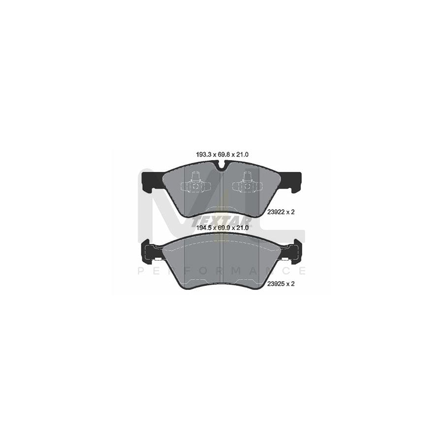 TEXTAR epad 2392281 Brake pad set prepared for wear indicator | ML Performance Car Parts