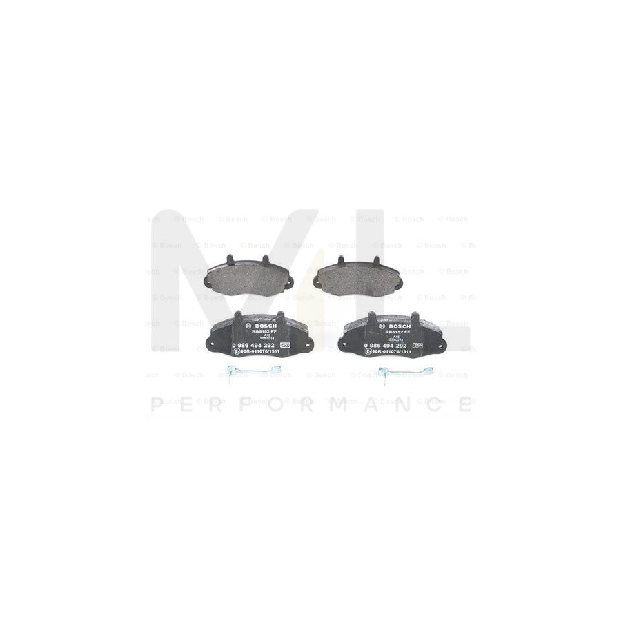 Bosch 0986494292 Brake Pad Set For Ford Transit With Spring BP1245 | ML Performance Car Parts