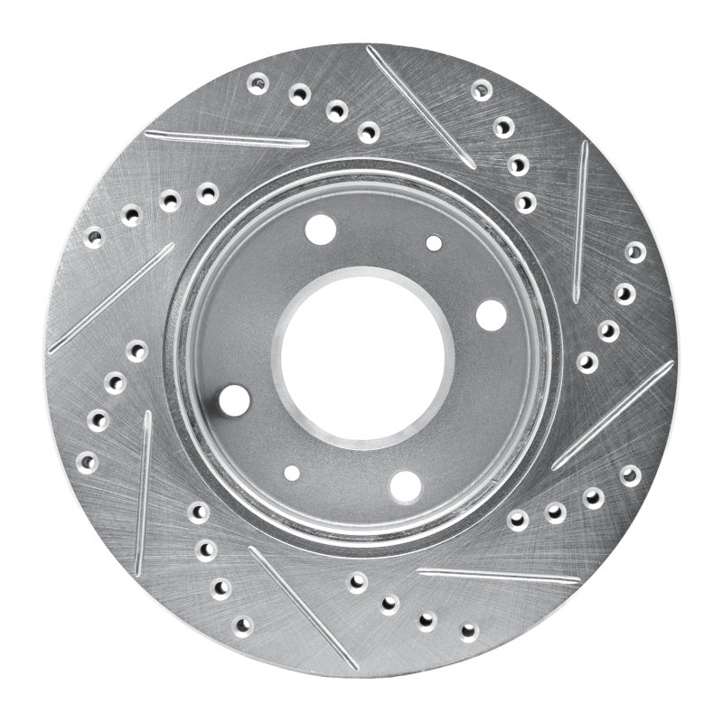 R1 Concepts R1 01-03 Hyundai SONATA Front Left Drilled & Slotted Silver Brake Rotor