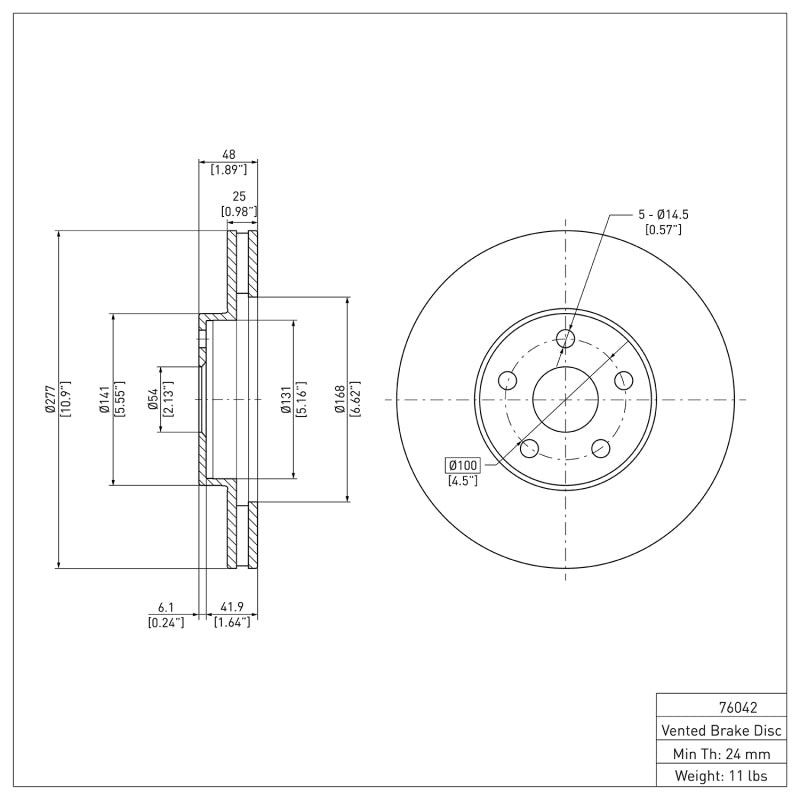 DFC 87-91 Lexus ES250 Front Brake Rotor