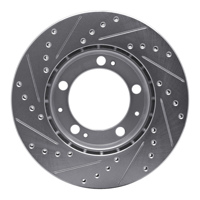 R1 Concepts R1 87-89 Porsche 944 Except Turbo Front Right Drilled & Slotted Silver Brake Rotor