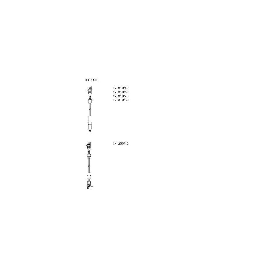 Bremi 300/395 Ignition Cable Kit for Opel Omega
