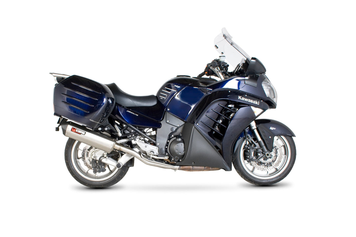 Scorpion RKA94SEO Kawasaki GTR1400 Serket Parallel Slip-On - Brushed Stainless Steel Sleeve | ML Performance US US