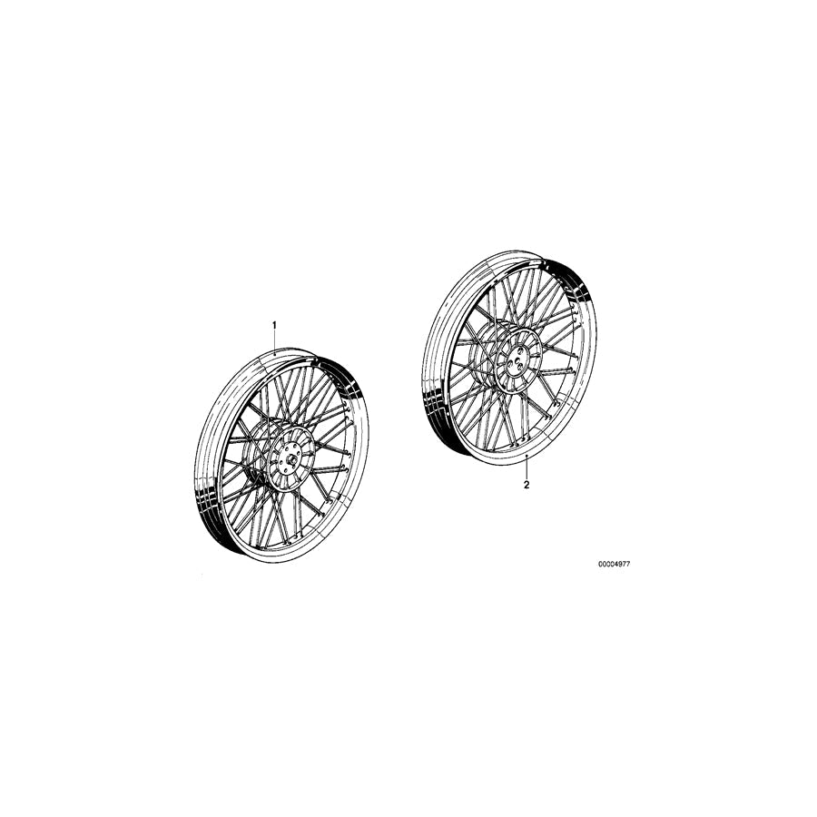 Genuine BMW 36312302280 65 Spoke Wheel Front 1,85X19 (Inc. & R 80 G/S) | ML Performance US Car Parts