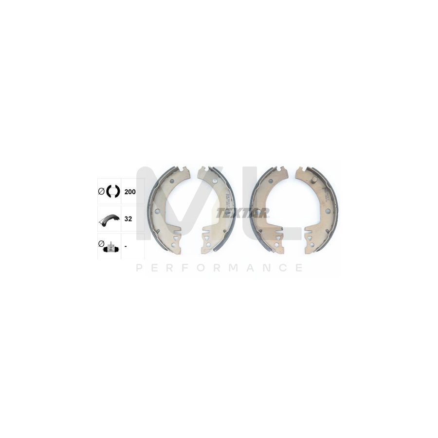 TEXTAR 91041700 Brake Shoe Set without handbrake lever | ML Performance Car Parts