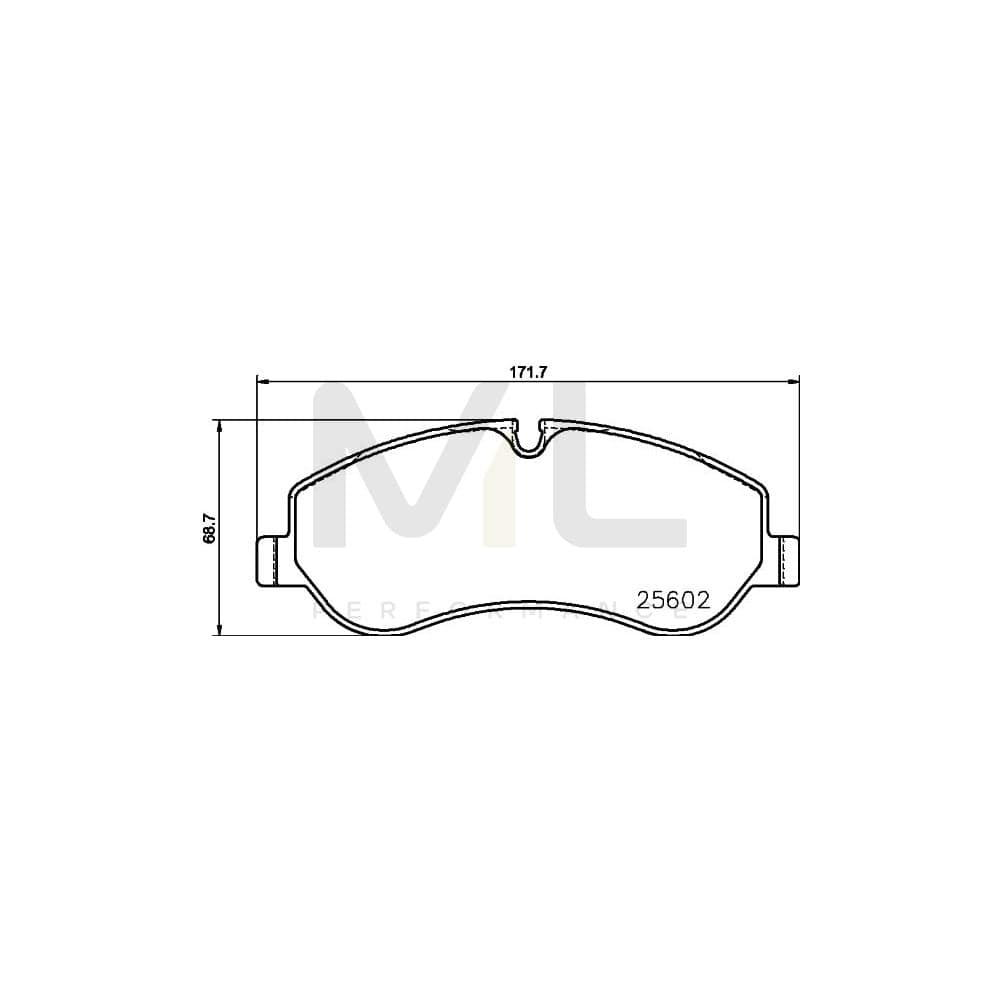 Hella 8DB 355 020-691 Brake Pad Set Incl. Wear Warning Contact, With Brake Caliper Screws, With Accessories