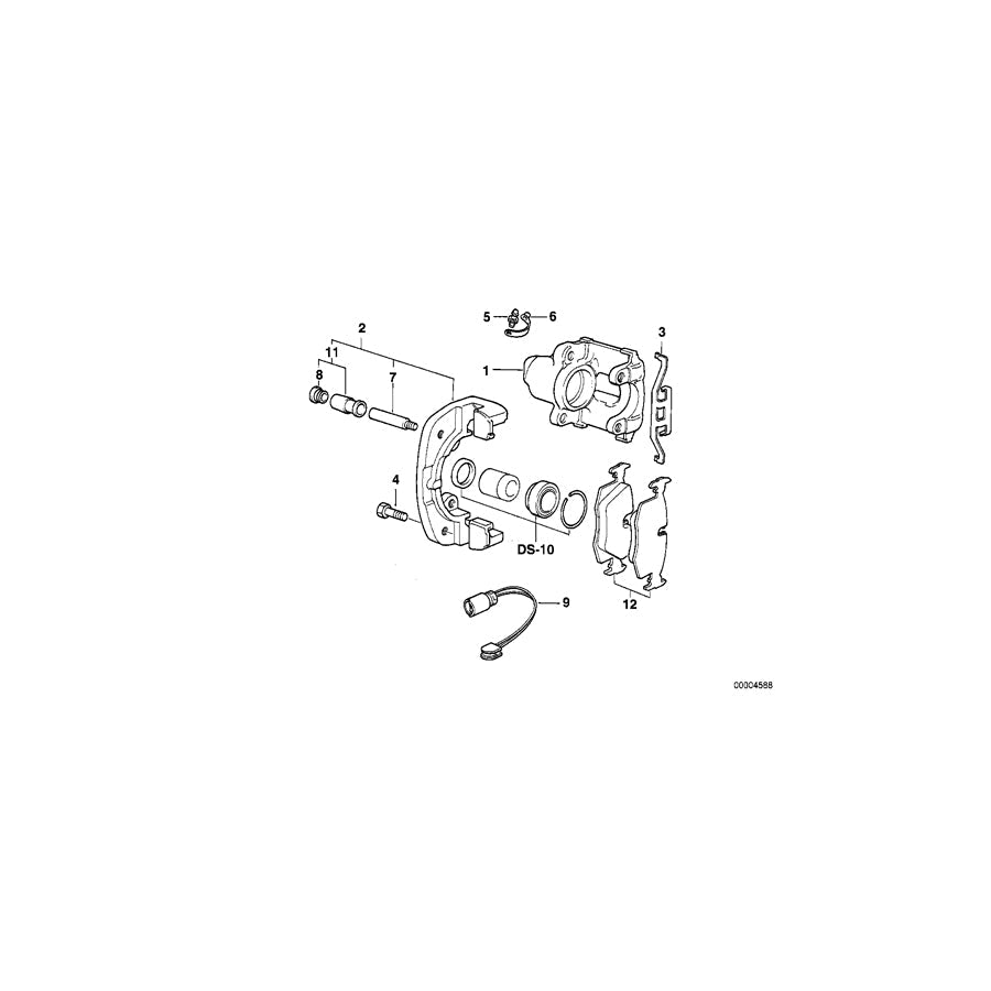 Genuine BMW 34111163305 E38 Calliper Carrier Left (Inc. 740iL, 740i & 735i) | ML Performance US Car Parts
