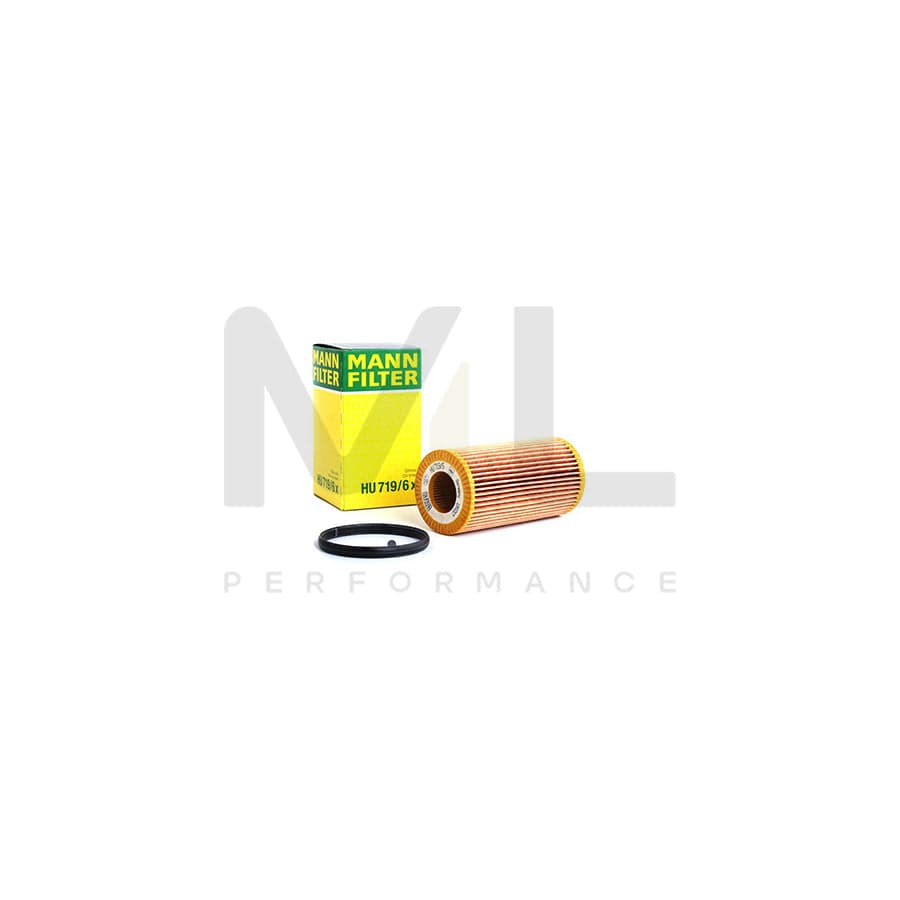 MANN-FILTER HU 719/6 x Oil Filter with seal, Filter Insert