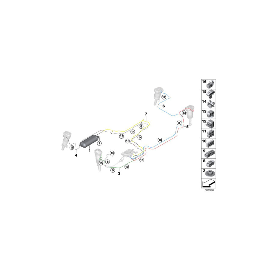 Genuine BMW 37106896449 G06 G05 G07 Wire Clip, Dual (Inc. X5) | ML Performance US Car Parts