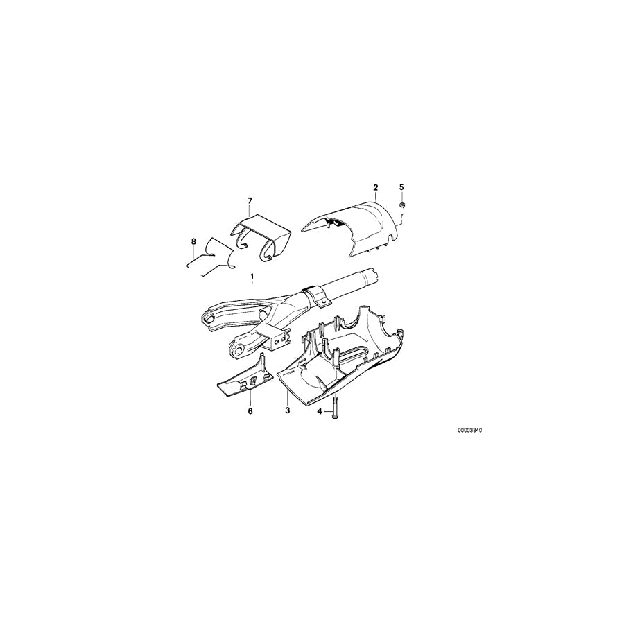 Genuine BMW 32311157597 E34 Trim Panel Upper Part (Inc. 525tds, 524td & 518g) | ML Performance US Car Parts