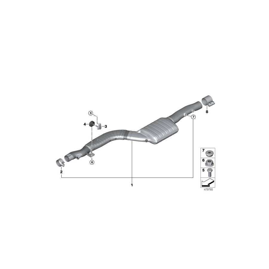 Genuine BMW 18208599519 G30 G31 G14 Rubber Mounting (Inc. 750dX, 730d & 518d) | ML Performance US Car Parts