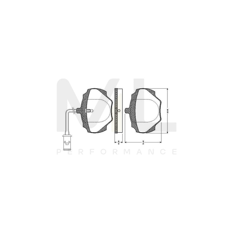 Bosch 0986Tb2114 Brake Pad Set Incl. Wear Warning Contact | ML Performance Car Parts